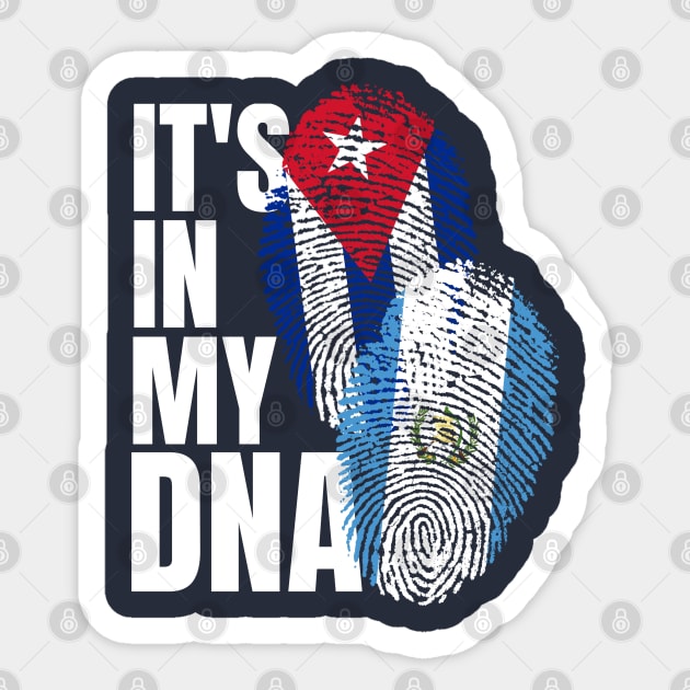 Guatemalan And Cuban Mix DNA Flag Heritage Gift Sticker by Just Rep It!!